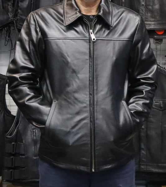 Men Shirt collar Classic Hip Lenght Jacket