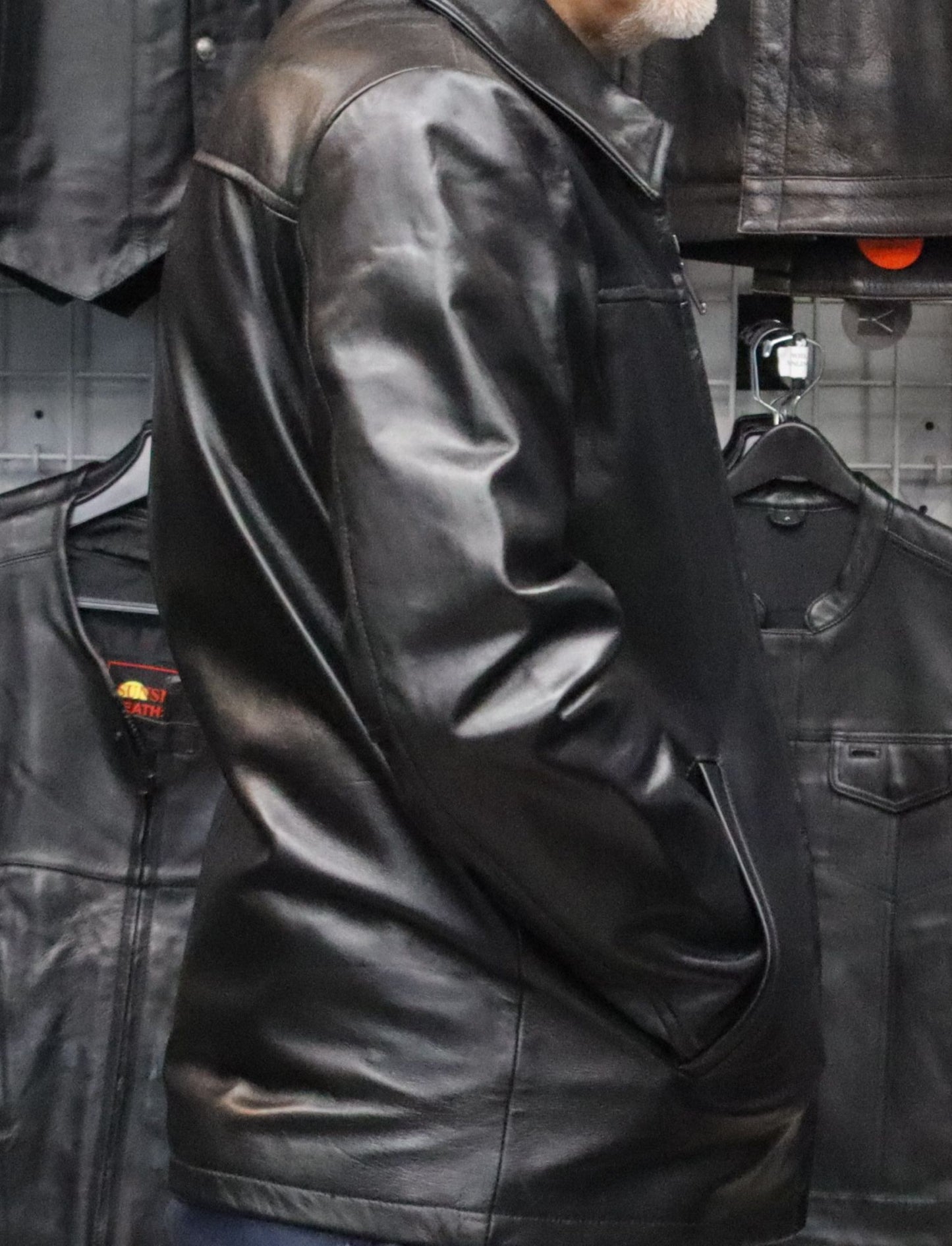 Men Shirt collar Classic Hip Lenght Jacket