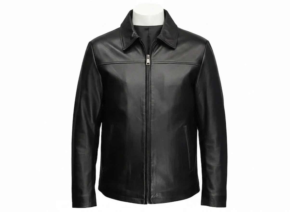 Men Shirt collar Classic Hip Lenght Jacket