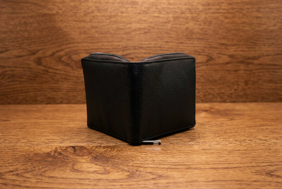 black leather wallet