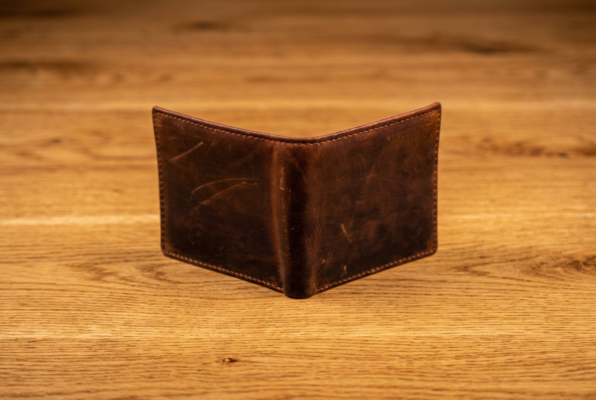 antic brown wallet