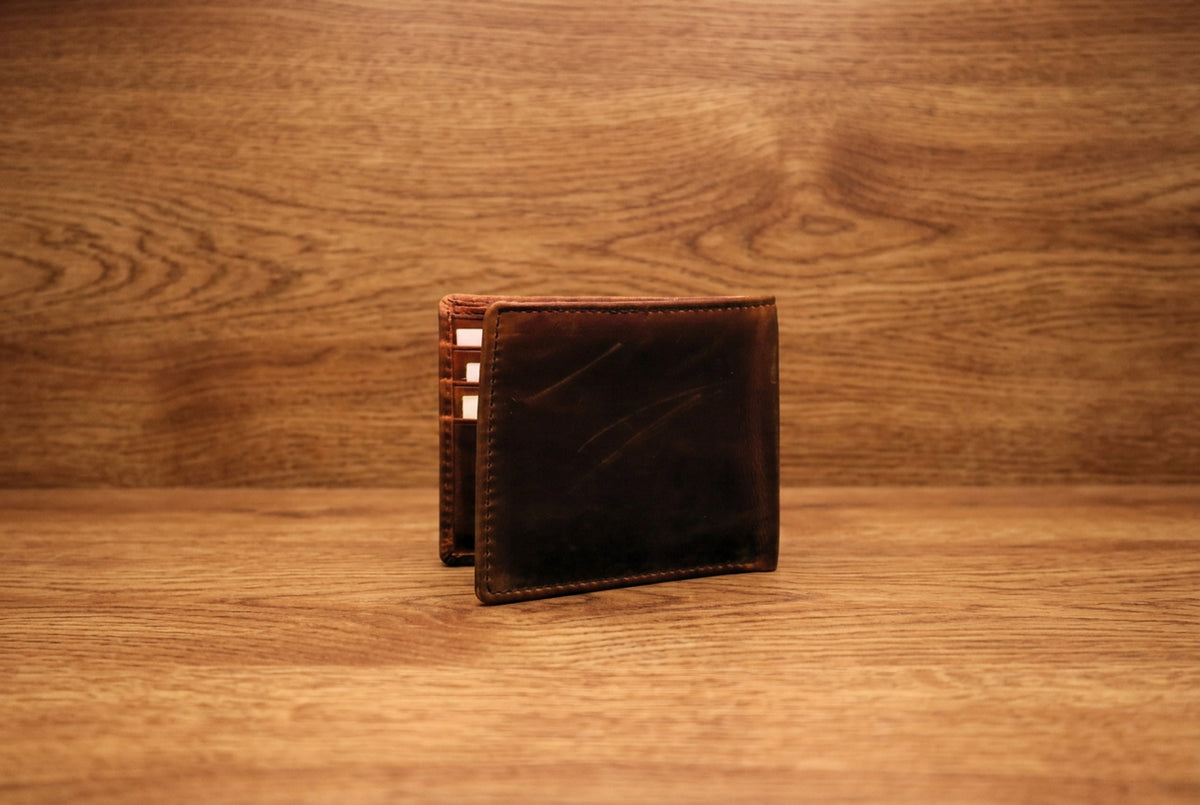 rust brown wallet