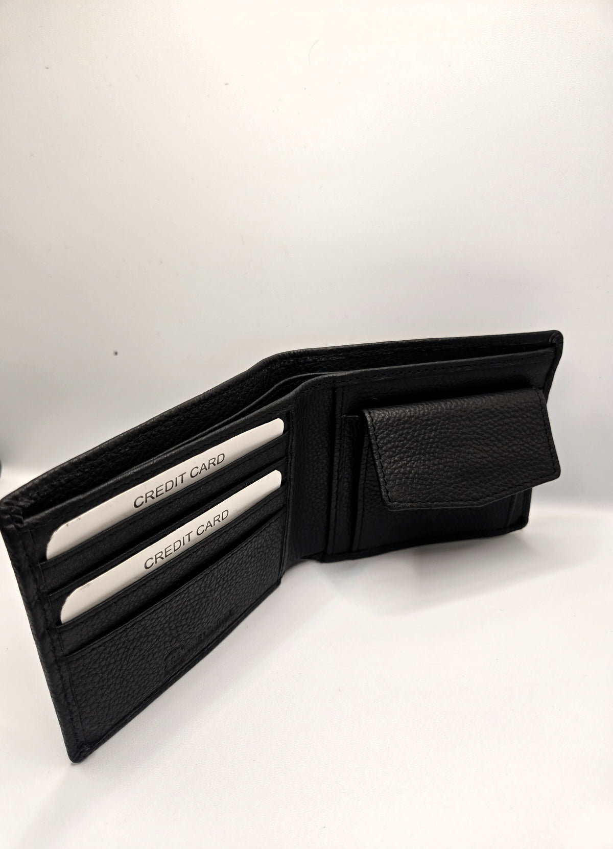Men leather wallet with coin pocket