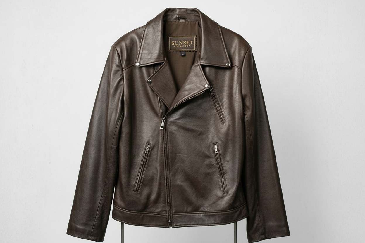 Men’s Vintage Brown Biker Leather Jacket - Premium Handcrafted Edition