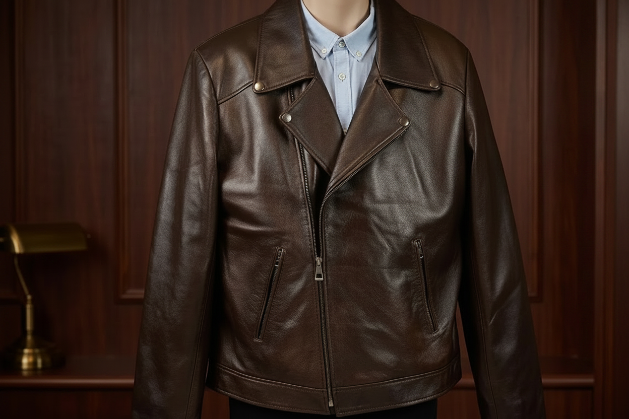 Men’s Vintage Brown Biker Leather Jacket - Premium Handcrafted Edition